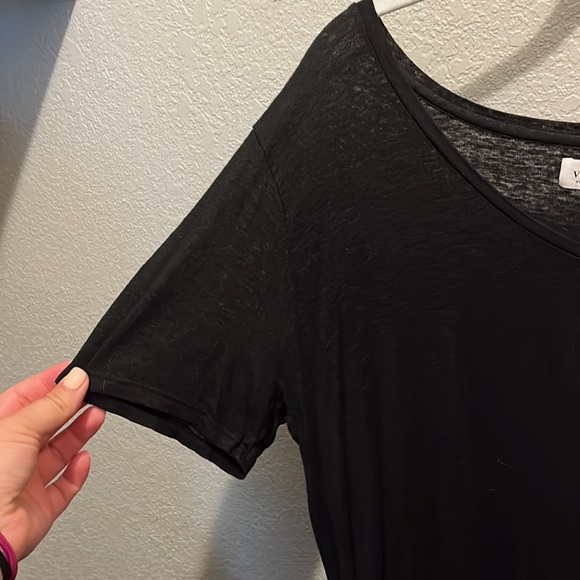 Velvet by Spencer and Graham linen black tee, XL - Picture 4 of 4